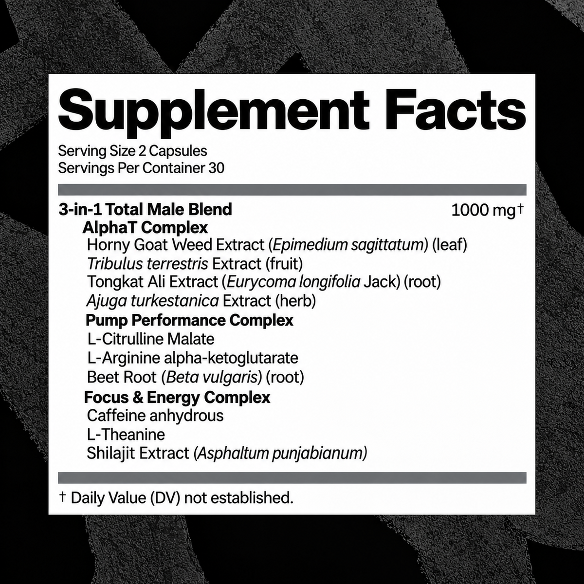 Total Male 3 in 1 Alpha Vitality Blend